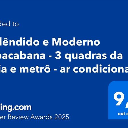 Esplendido E Moderno Copacabana - 3 Quadras Da Praia E Metro - Ar Condicionado Ріо-де-Жанейро Екстер'єр фото